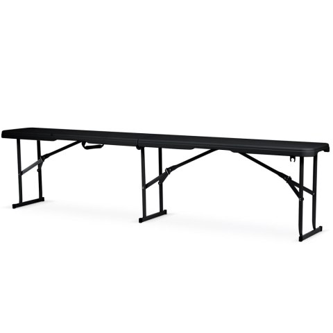 Zestaw ogrodowy składany ławka + 2 ławki 180 cm Plonos czarny