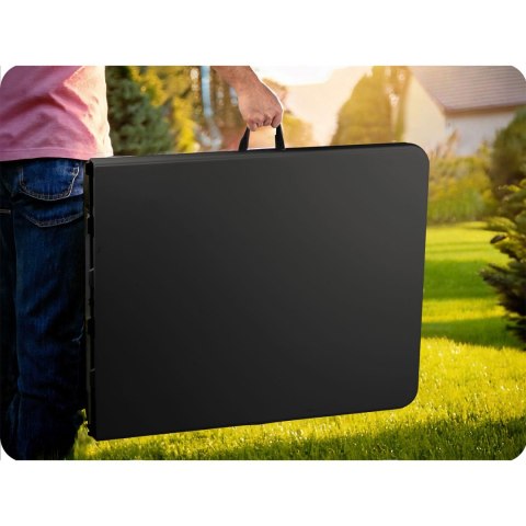 Zestaw ogrodowy składany ławka + 2 ławki 180 cm Plonos czarny