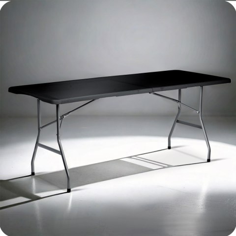 Zestaw ogrodowy składany ławka + 2 ławki 180 cm Plonos czarny