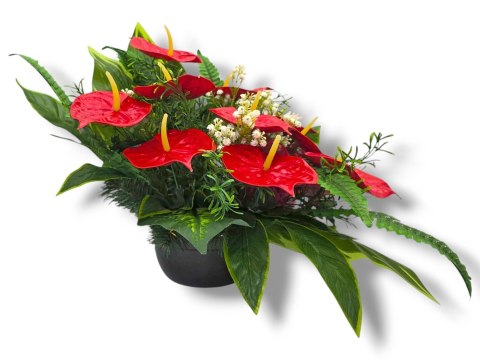 DUŻY STROIK NA CMENTARZ GRÓB XXL KWIATY NA GRÓB MISA Z OBCIĄŻENIEM