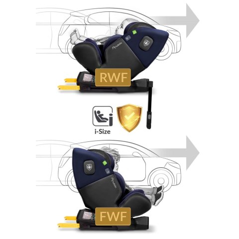 Fotelik samochodowy Nukido Aero Line czarno-granatowy 0-36 kg ISOFIX