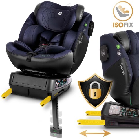 Fotelik samochodowy Nukido Aero Line czarno-granatowy 0-36 kg ISOFIX