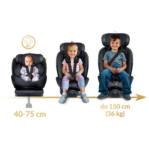 Fotelik samochodowy Nukido Aero Line czarny 0-36 kg ISOFIX