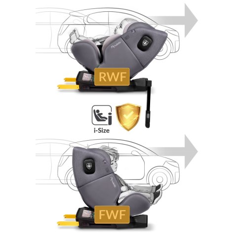 Fotelik samochodowy Nukido Prestige Line szary 0-36 kg ISOFIX