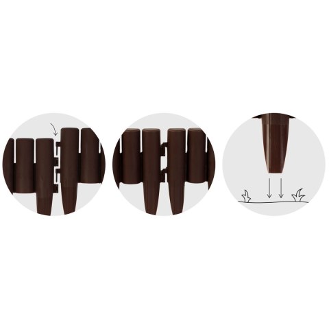 Obrzeże ogrodowe Plonos 220 cm PL-961 brązowe