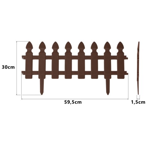 Obrzeże ogrodowe Plonos 240 cm PL-963 brązowe
