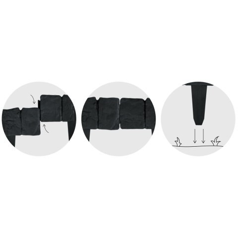 Obrzeże ogrodowe Plonos 250 cm PL-962 antracytowe