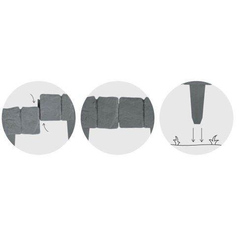 Obrzeże ogrodowe Plonos 250 cm PL-962 szare