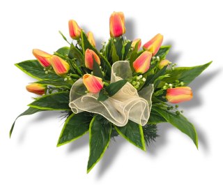 WIOSENNY STROIK KOMPOZYCJA KWIATOWA MISA Z OBCIĄŻENIEM NA GRÓB POMNIK TULIPANY