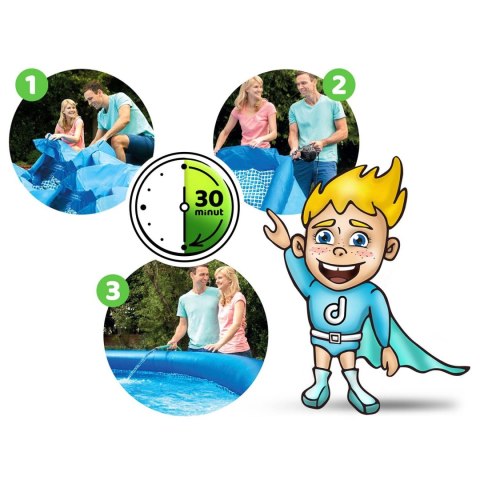 Basen ogrodowy rozporowy 396 x 84 cm 9w1 INTEX 28142