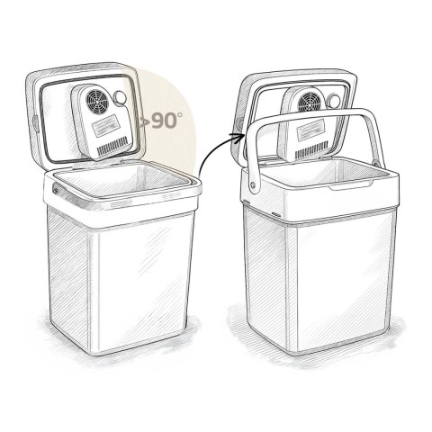 Lodówka turystyczna Berdsen Icemax 26 litry tryb ECO - kremowa