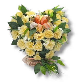 STROIK SERCE NA CMENTARZ GRÓB NAGROBNA KOMPOZYCJA KWIATOWA