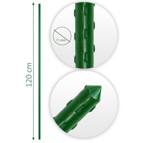 Tyczki do roślin 120 cm Plonos PL-940 zielone 10szt