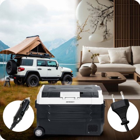 Lodówka kompresorowa turystyczna Icemax 400 Berdsen 40 litry - czarno-szara