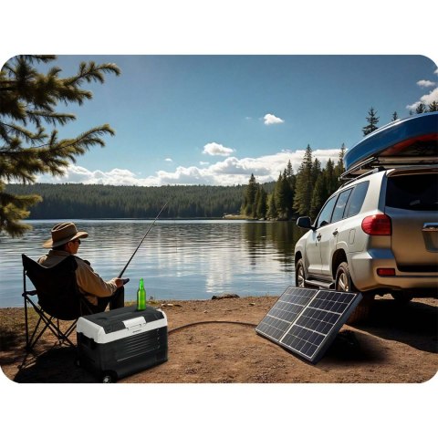 Lodówka kompresorowa turystyczna Icemax 400 Berdsen 40 litry - czarno-szara