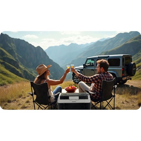 Lodówka kompresorowa turystyczna Icemax 400 Berdsen 40 litry - czarno-szara