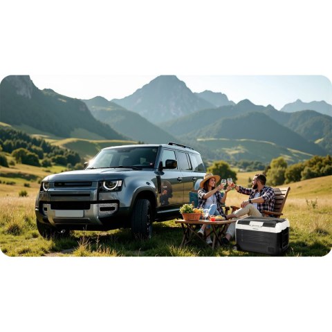 Lodówka kompresorowa turystyczna Icemax 400 Berdsen 40 litry - czarno-szara