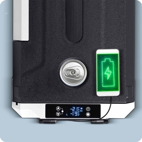 Lodówka kompresorowa turystyczna Icemax 400 Berdsen 40 litry - czarno-szara