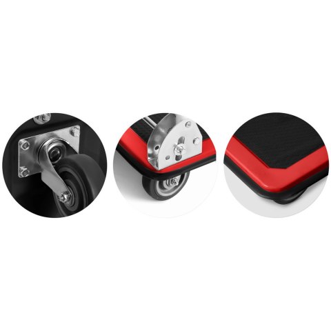 Wózek transportowy platformowy HM-506 czarno-czerwony