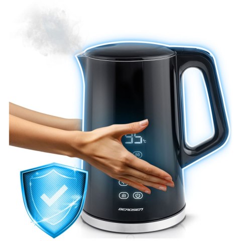 Czajnik elektryczny 1,7l Berdsen BD-71 czarno-srebrny