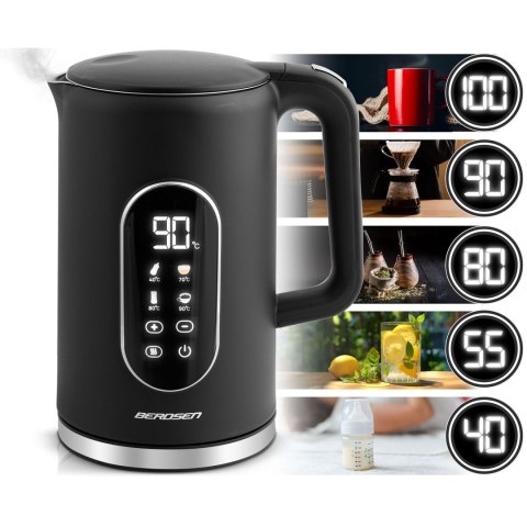 Czajnik elektryczny 1,7l Berdsen BD-712 czarno-srebrny