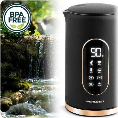 Czajnik elektryczny 1,7l Berdsen BD-712 czarno-złoty