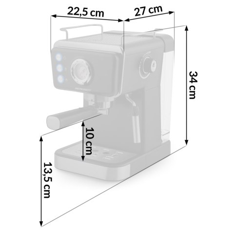 Ekspres do kawy kolbowy 20 bar Berdsen BD-77 czarny