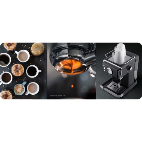 Ekspres do kawy kolbowy 20 bar Berdsen BD-77 czarny