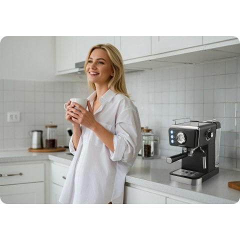 Ekspres do kawy kolbowy 20 bar Berdsen BD-77 czarny