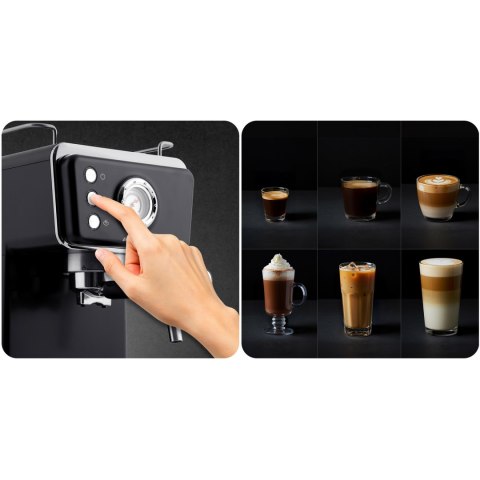 Ekspres do kawy kolbowy 20 bar Berdsen BD-77 czarny