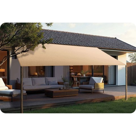 Żagiel przeciwsłoneczny prostokątny 3x4m Plonos PL-885 beżowy