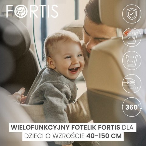 FOTELIK FORTIS I-SIZE GRAPHITE (40-150)
