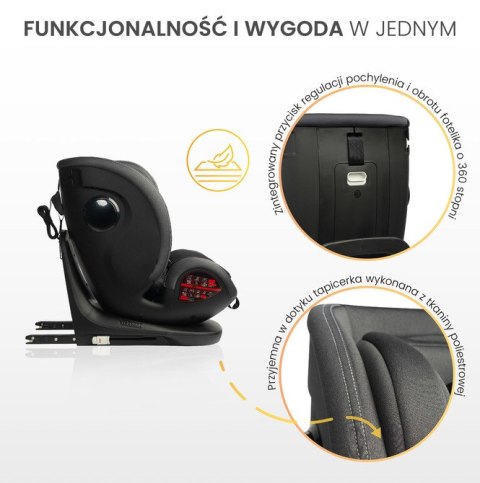 FOTELIK SECURO I-SIZE LIGHT GREY (40-150)