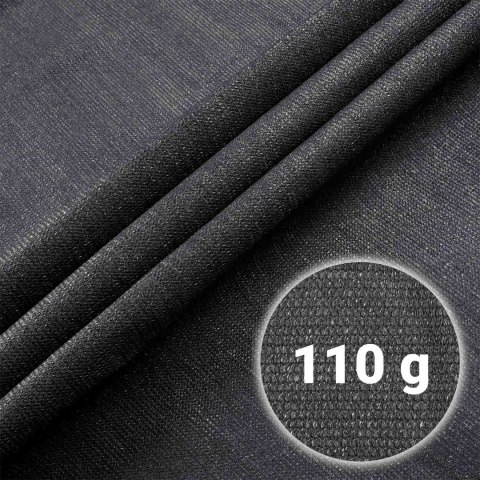 Siatka cieniująca 1,2x50m 110g/m2 + 50 zacisków szara