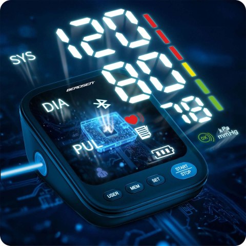 Ciśnieniomierz naramienny z polskimi komunikatami i bluetooth BD-123 Berdsen