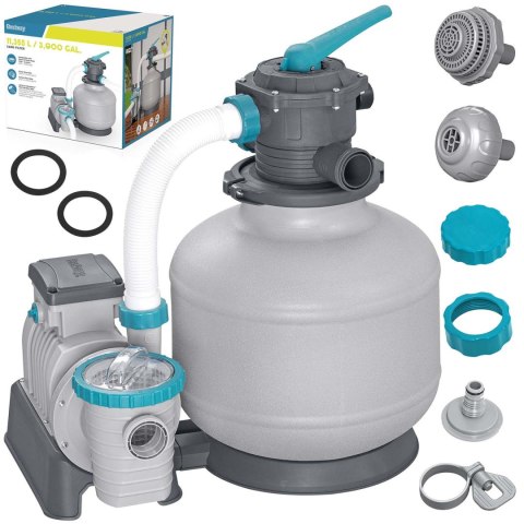 Pompa piaskowa 11355 L/h + Piasek 50kg Bestway