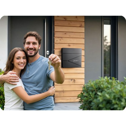 Skrzynka na listy 37x37x10,5 cm antracyt HM-862