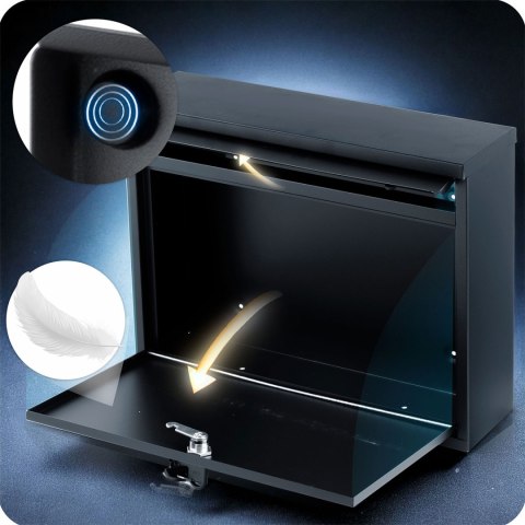 Skrzynka na listy 37,5x30,5x12 cm antracyt HM-860