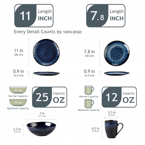 KOMPLET SERWIS OBIADOWO KAWOWY DARK SKY 32 ELEMENTY/8 OSÓB KOMPLET SERWIS OBIADOWO KAWOWY DARK SKY 32 ELEMENTY/8 OSÓB