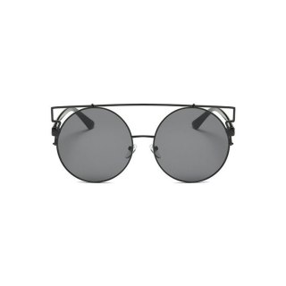 OKULARY LUSTRZANE OVER&OVER - CZARNE Z CZARNYMI OPRAWKAMI OK83WZ2