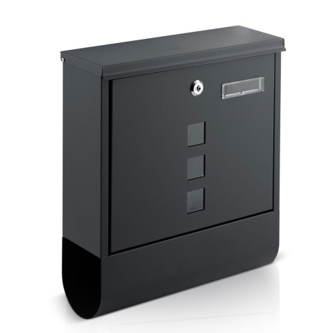 Skrzynka na listy 34x30,5x10 cm antracyt HM-861