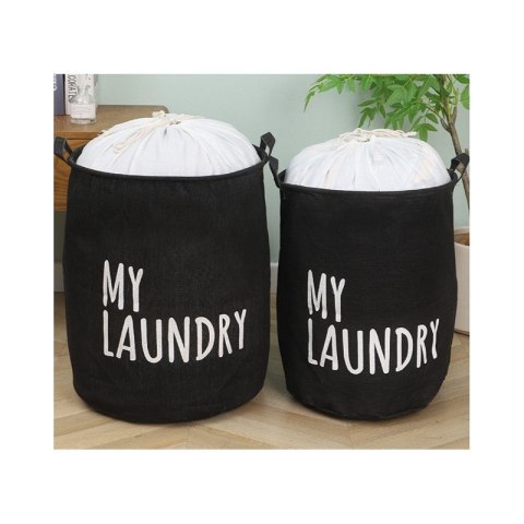 Organizer, pojemnik na zabawki, kosz na pranie 40 x 50 cm czarny OR111CZ