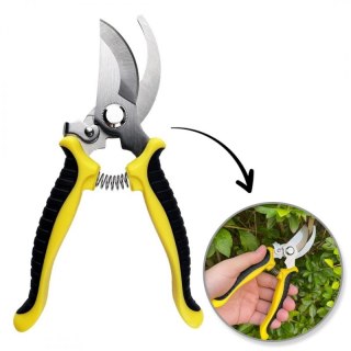 Nożyce ogrodowe do przycinania roślin, sekator ogrodowy żółty KU02