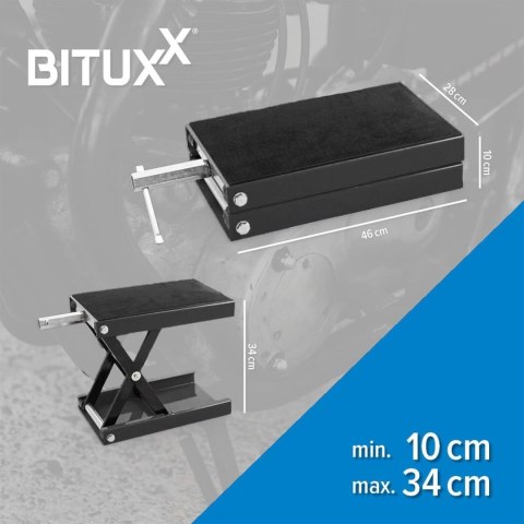 Podnośnik nożycowy korbowy do motocykla 450kg grafitowy