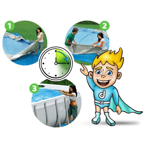 Basen ogrodowy stelażowy 404 x 201 x 100 cm 18w1 Bestway 56442