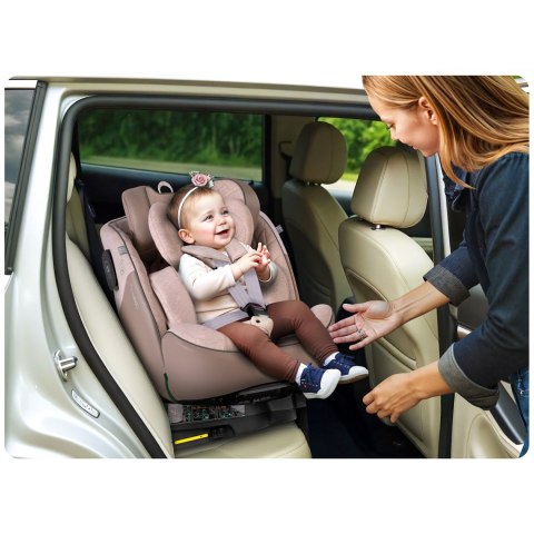 Fotelik samochodowy Nukido Aero Line beżowy 0-36 kg ISOFIX