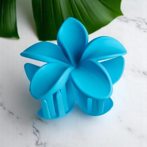 Copy of Spinka do włosów klamra XL kwiat OMBRE matowy niebieski 7,5 x 8cm SP401