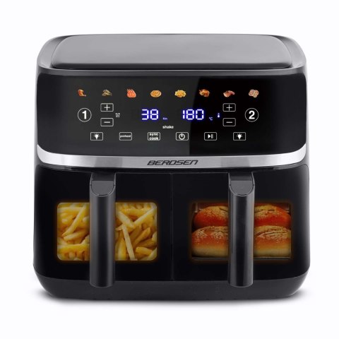 Duża frytkownica beztłuszczowa Air fryer Berdsen BD-657 czarna