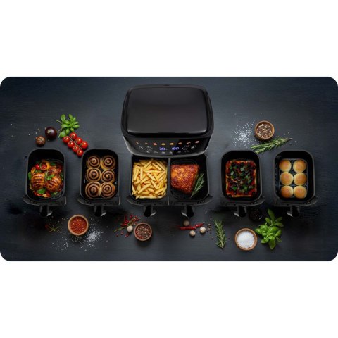 Duża frytkownica beztłuszczowa Air fryer Berdsen BD-657 czarna