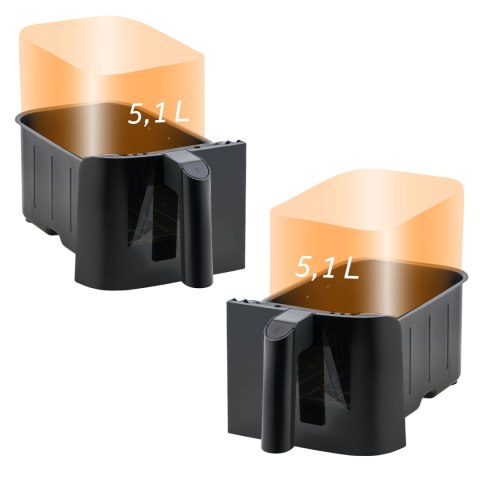 Duża frytkownica beztłuszczowa Air fryer Berdsen BD-657 czarna